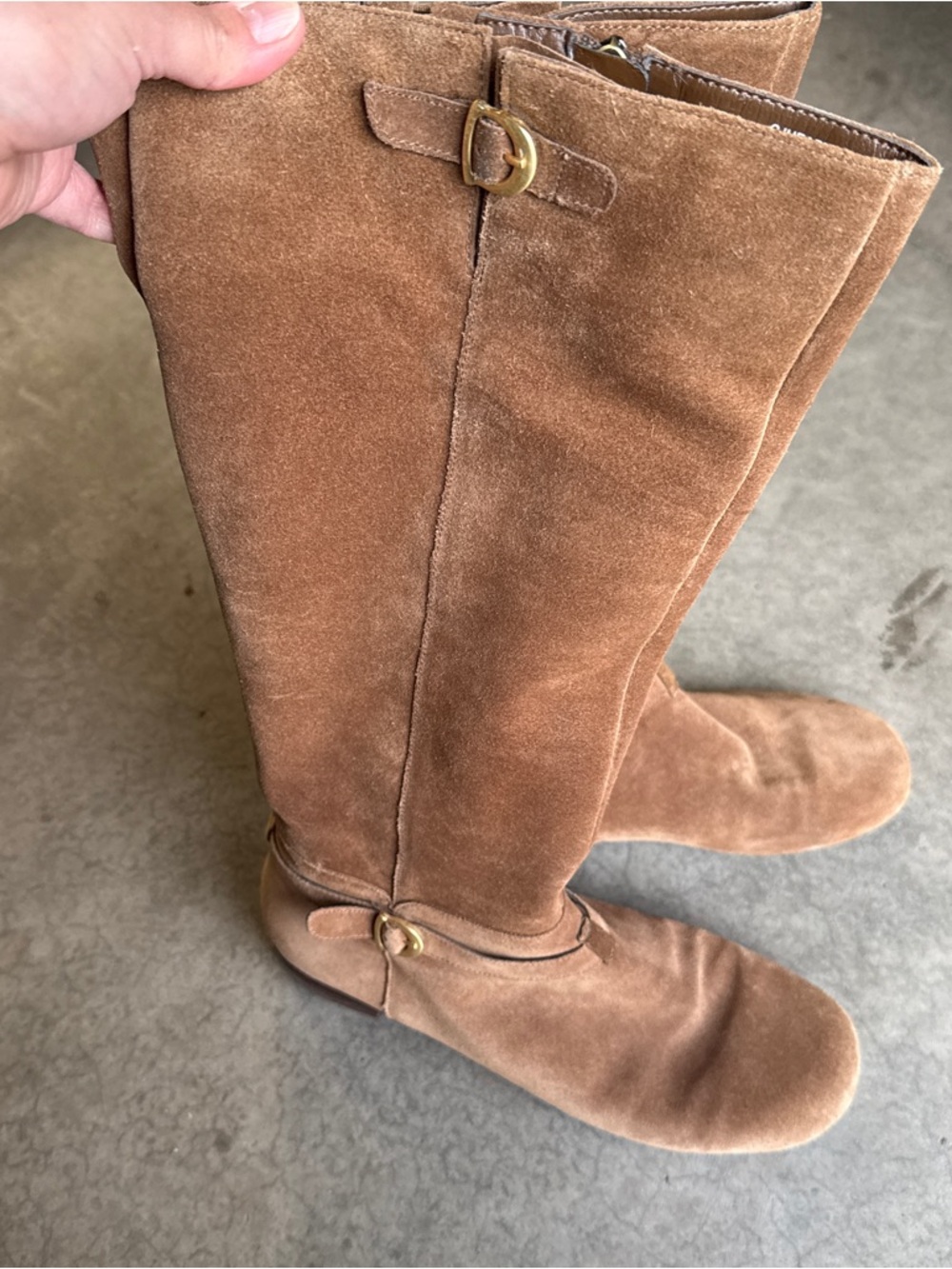 CL by Laundry Brown Leather Knee-High Boots